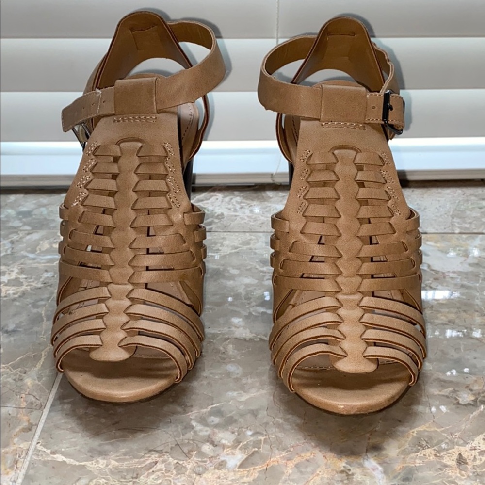 Tan Sandal Pumps